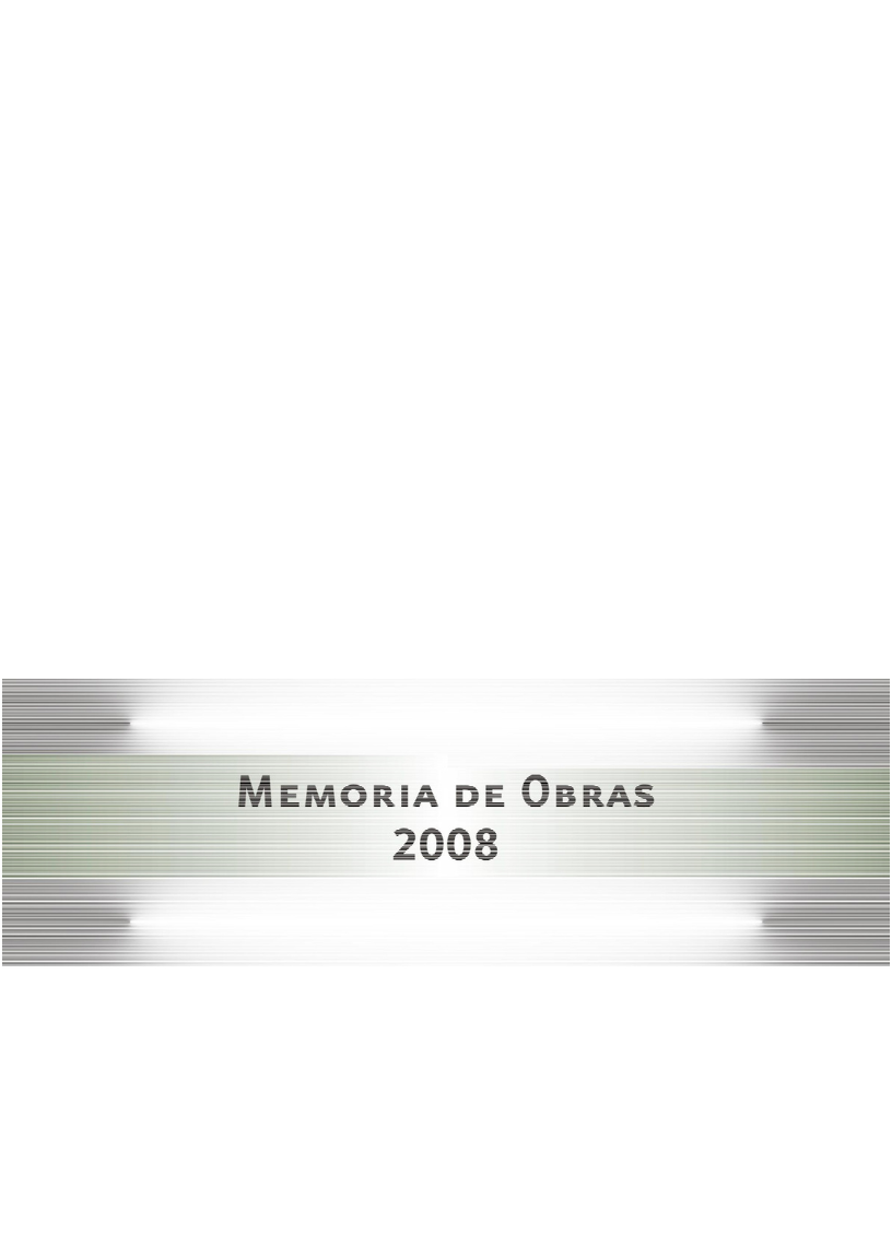 Memoria de Obras 2008