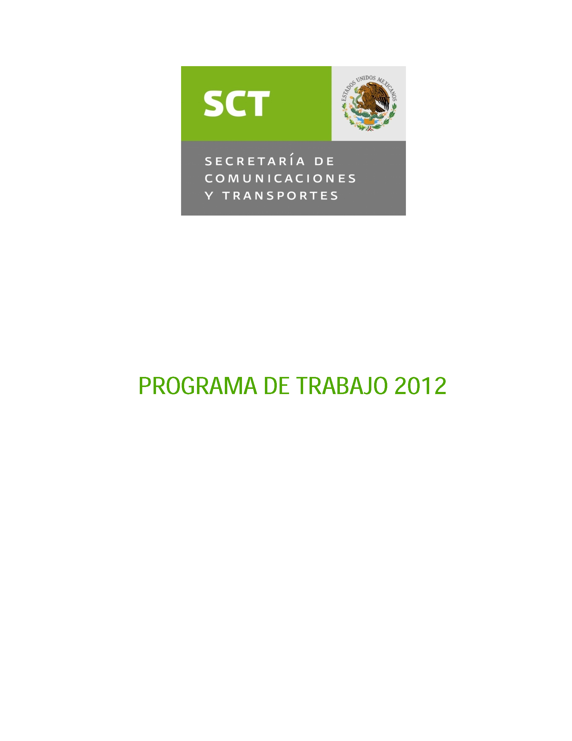 Programa de Trabajo 2012